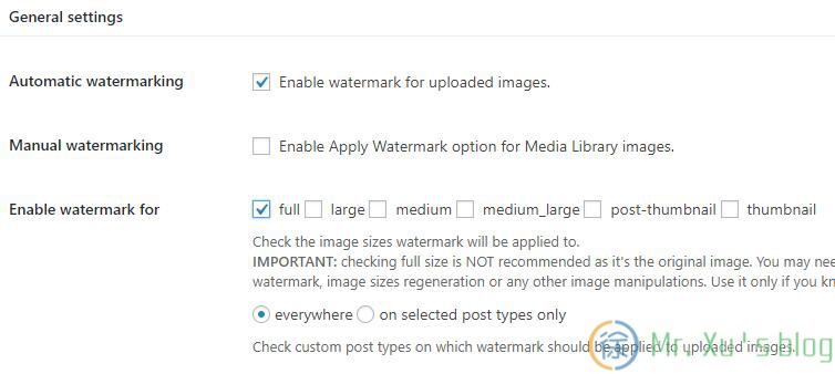 image watermark设置自动上传